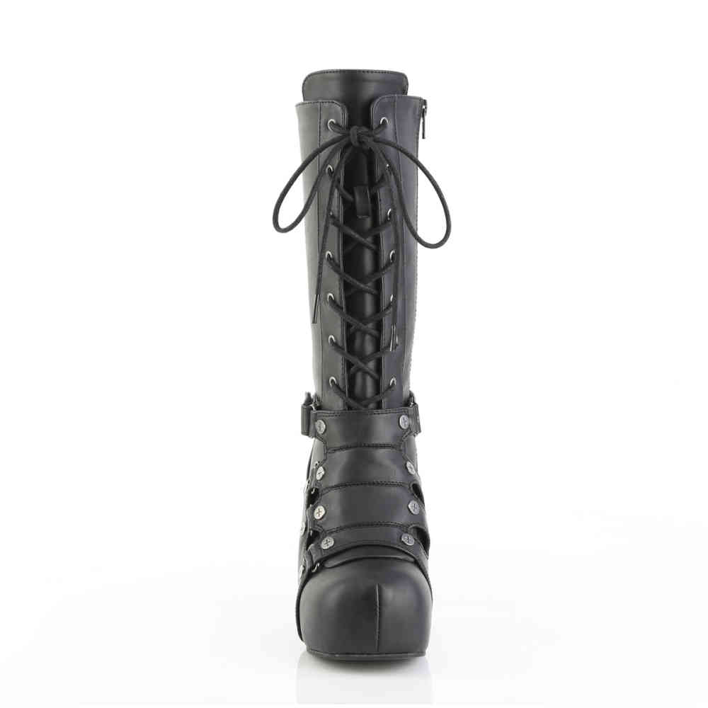 DemoniaCult - GOTHIKA-152 Bottes de plate-forme - Noir
